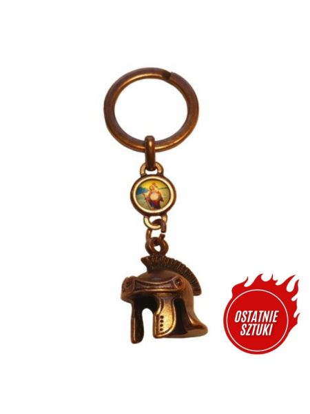 *Brelok Metalowy Hełm Święty Krzysztof 5379/BIS