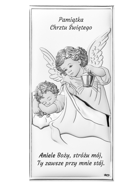 Obrazek Aniołek z latarenką nad dzieciątkiem DS01/2, 8x15 @