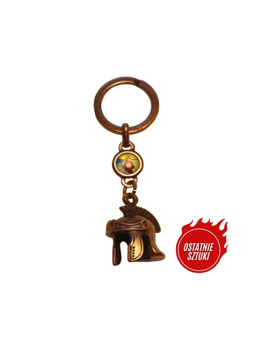*Brelok Metalowy Hełm Święty Krzysztof 5379/BIS