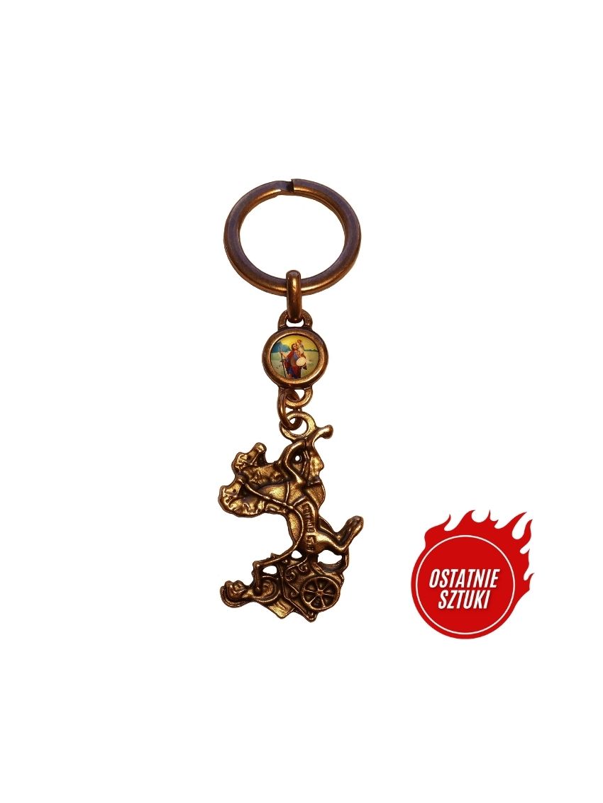 *Brelok Metalowy Rydwan Święty Krzysztof 5380/BIS