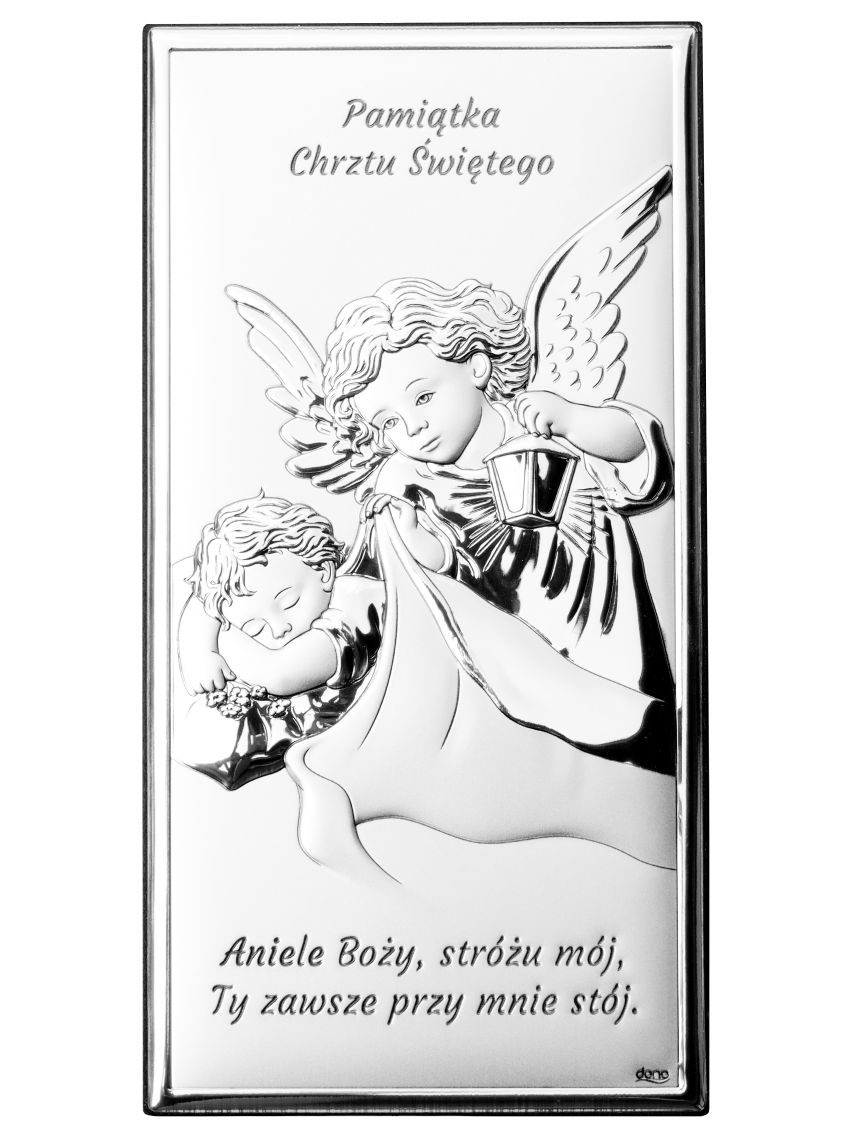 Obrazek Aniołek z latarenką nad dzieciątkiem DS01/2, 8x15 @