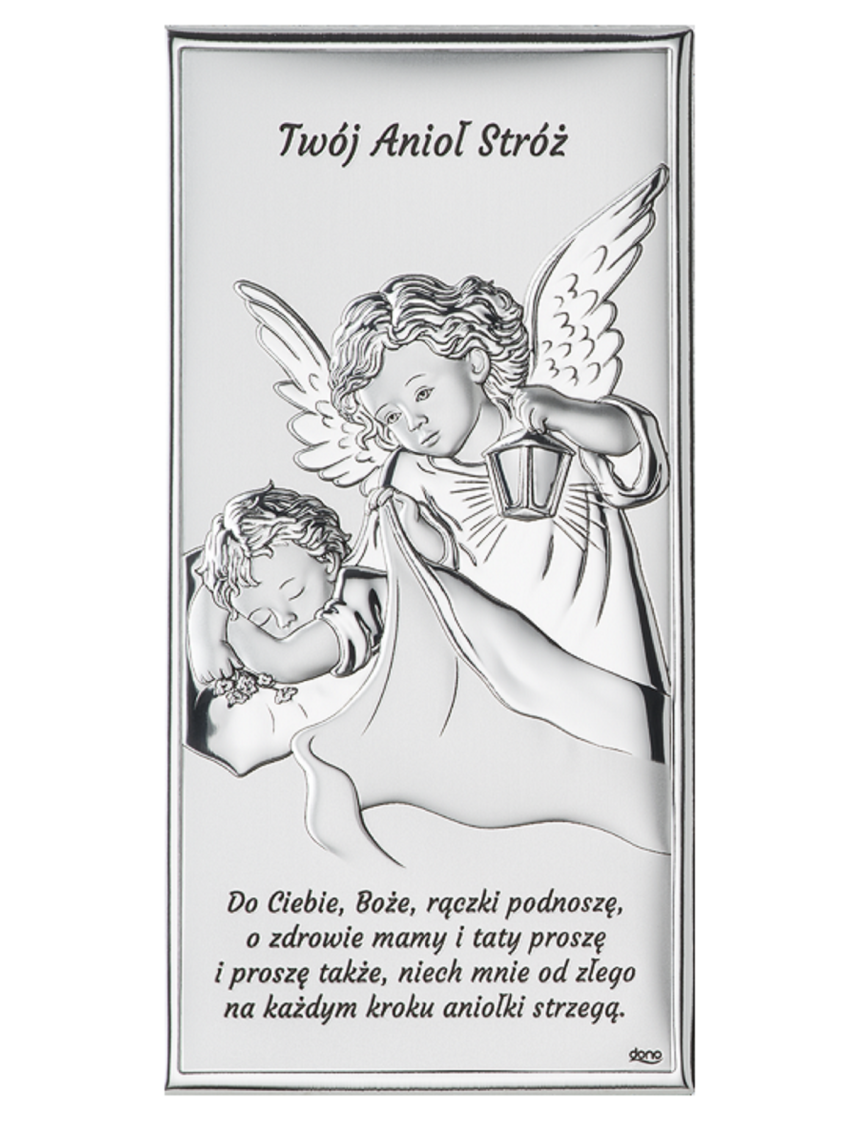 Obrazek Aniołek z latarenką nad dzieciątkiem DS02/3, 11x22 @